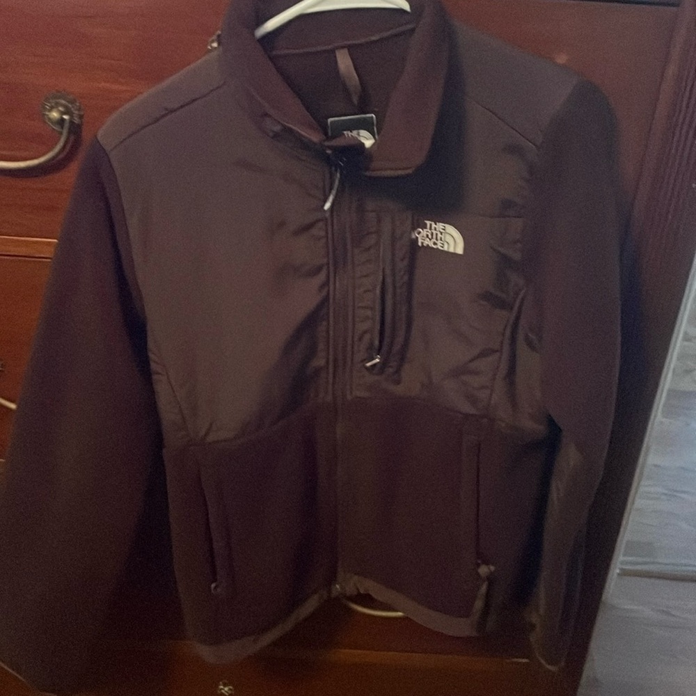 The north face brown fleece jacket